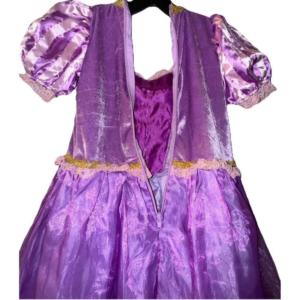 Spirit Disney Rupunzel Costume Dress Renaissance Fair Glitter Girls S 5T/6T Flaw - Picture 7 of 16